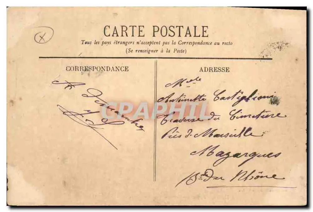 Ambiente de Aix-en-Provence — O Castelo de Tholonet — Coleção C. Martinet, Aix - Verso