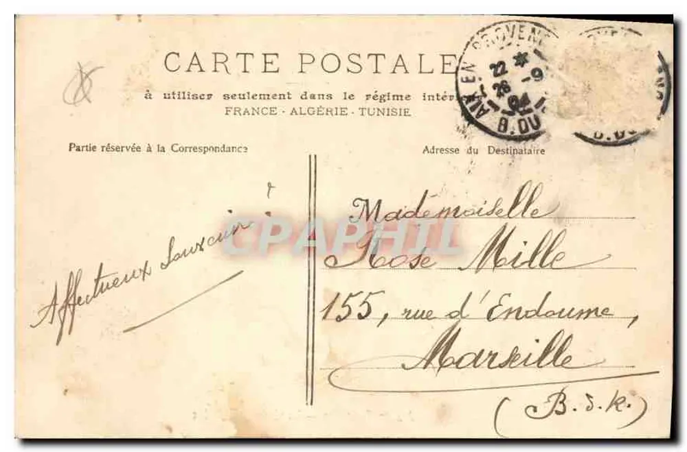 Aix-en-Provence — Die Große Fontäne — Sammlung C. M. - Rückseite
