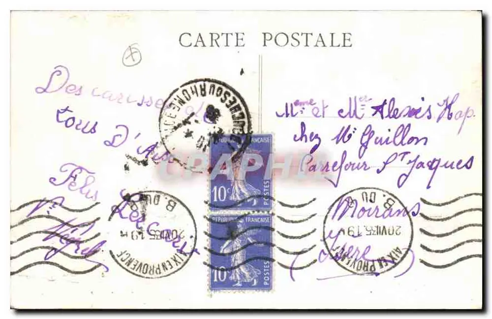 AIX-EN-PROVENCE — Warmwasserbrunnen, Cours Mirabeau — Fot. Combier-Magon - Rückseite