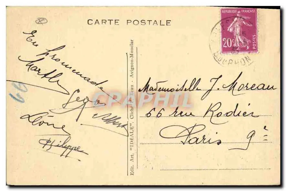 ARLES-en-PROVENCE — Facha de la Catedral de San Trofimo — Ideal M.F.B. - Reverso