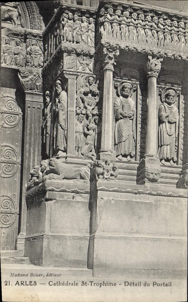 Arles — Kathedrale St-Trophime — Detail des Portals - Vorderseite