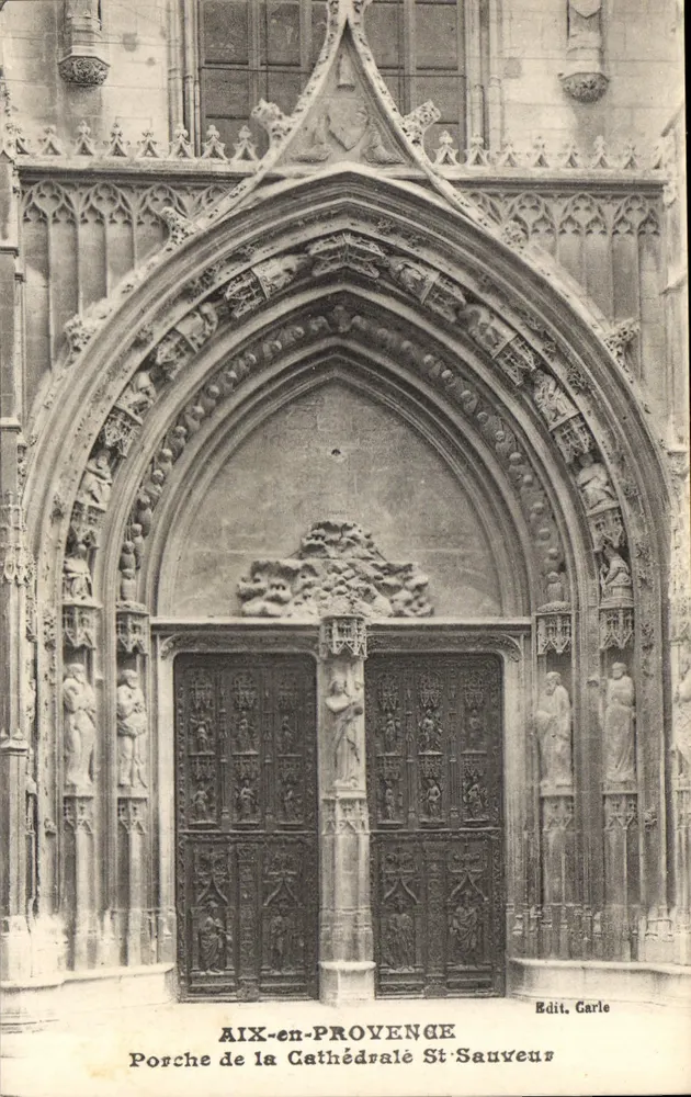 Portal der Kathedrale Saint-Sauveur — Aix-en-Provence — Edit. Garle - Vorderseite