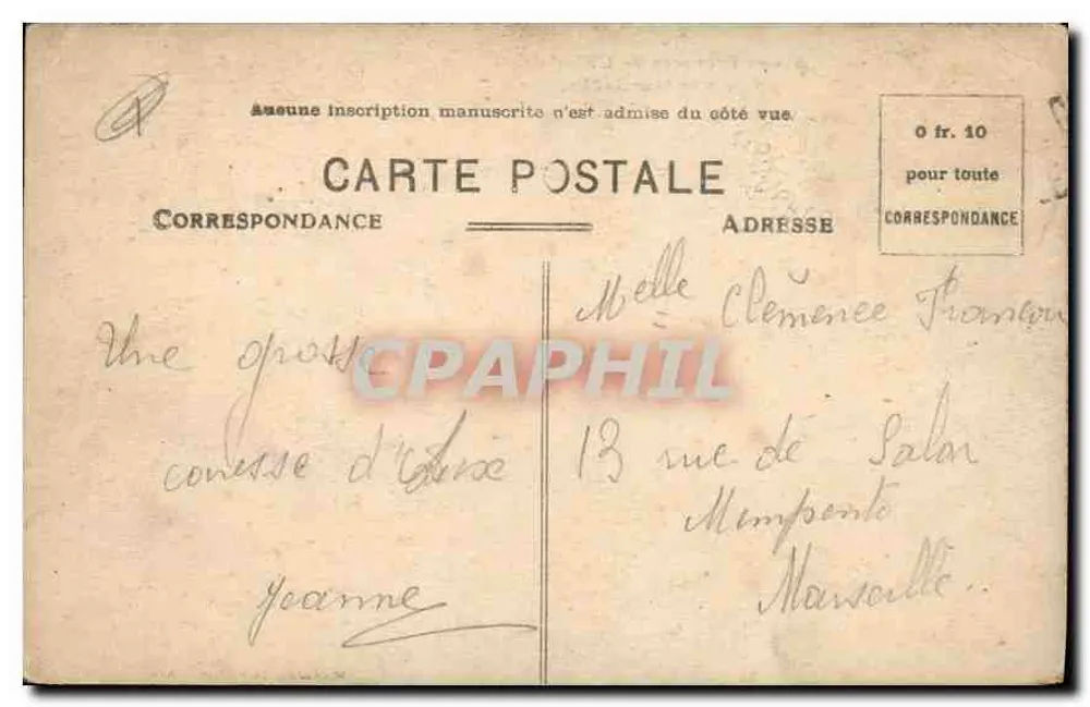 Aix-en-Provence — Das Rathaus und die Uhrenturm — Verlag Makairn, Druck Aix - Rückseite