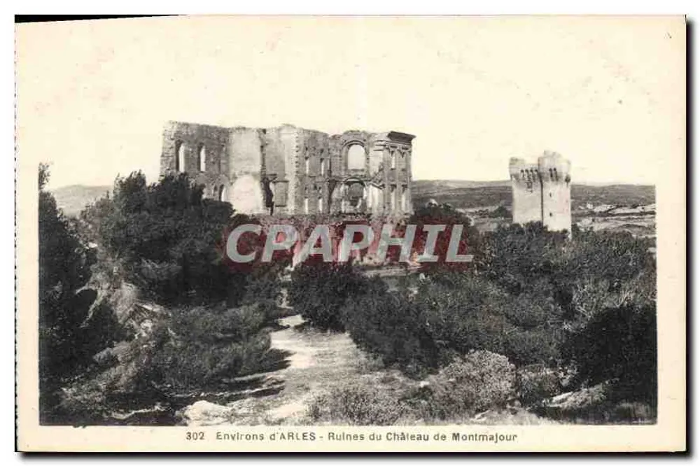 Umgebung von ARLES - Ruinen des Schlosses Montmajour - Vorderseite