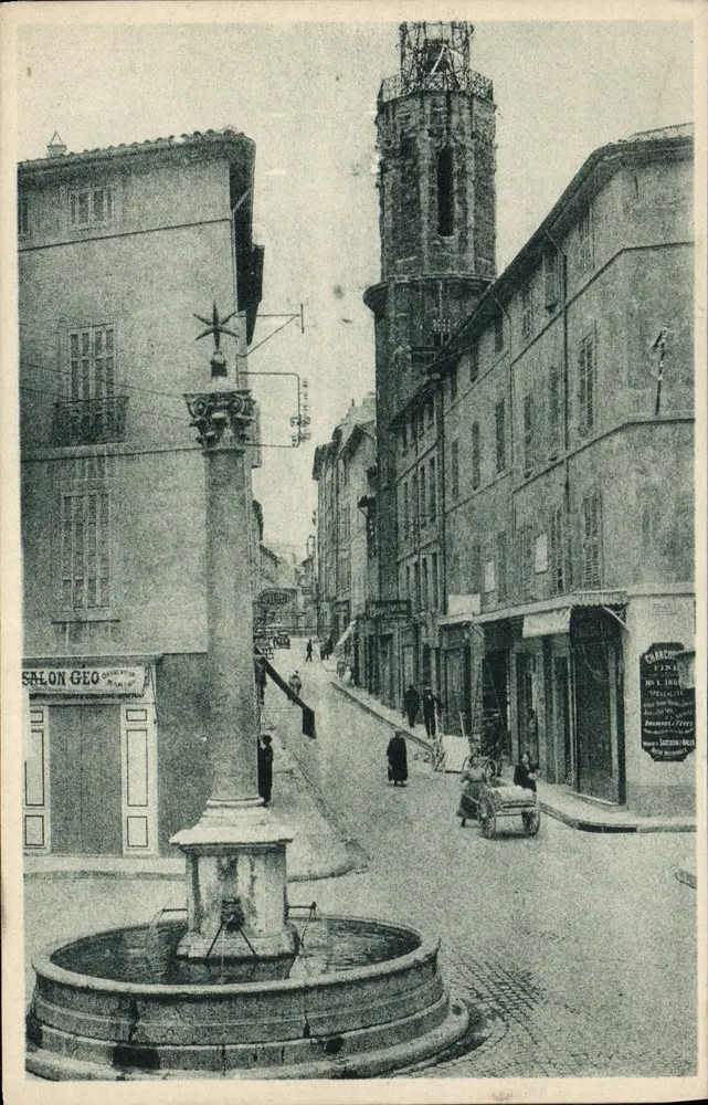 Aix-en-Provence — Fontaine und Tour des Augustins — J. Goulard, Verlag in Aix - Vorderseite