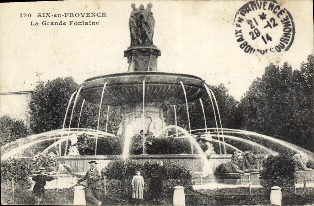 AIX-en-PROVENCE — Ansicht der Grande Fontaine — Sammlung Vaussaud n°120 - Vorderseite