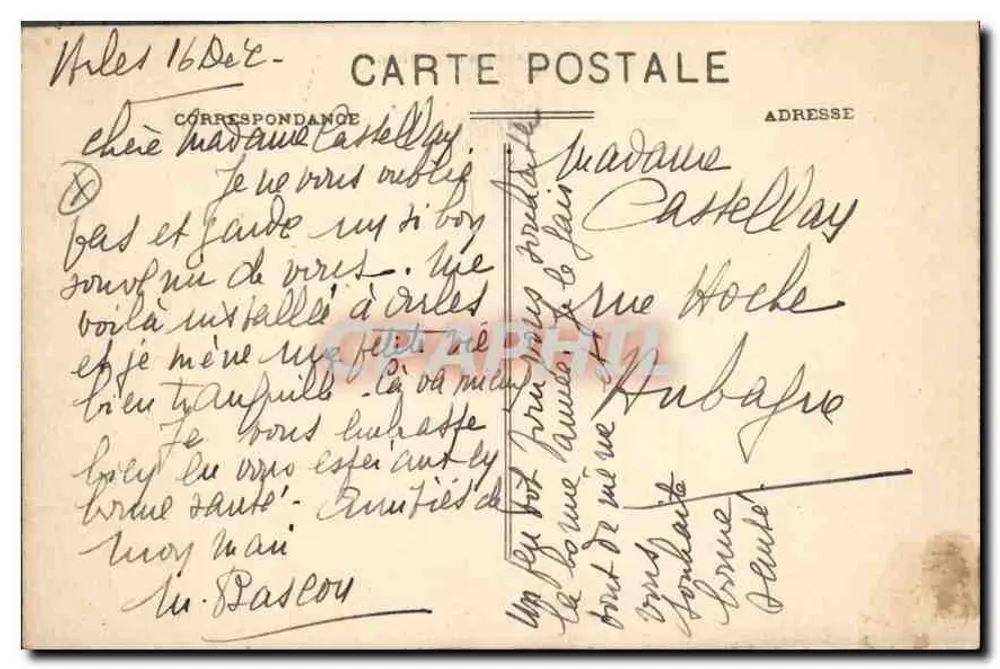 Arles — Les Arènes e o Rio Rhône — Editor E. C. n°99 - Verso