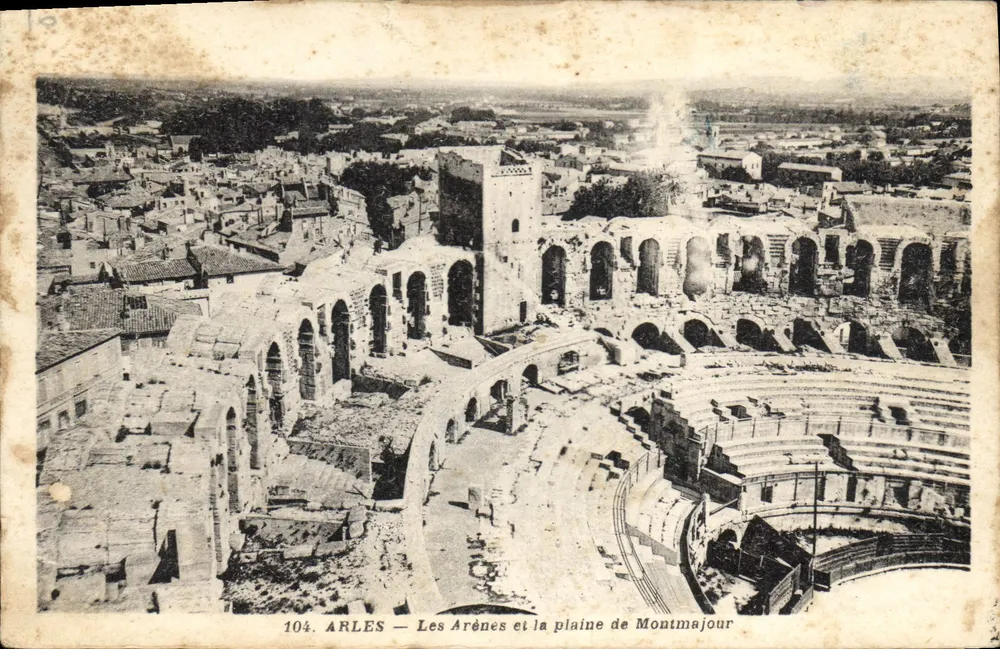 Arles — Die Arenen und die Ebene von Montmajour — Photo Arles-sur-Rhône, n°104 - Vorderseite