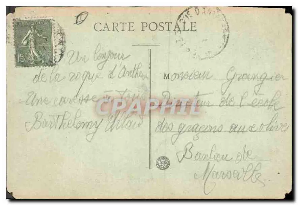 Bacia de SAINT-CHRISTOPHE - Estrada de Rognes — Coleção L.A. - Verso