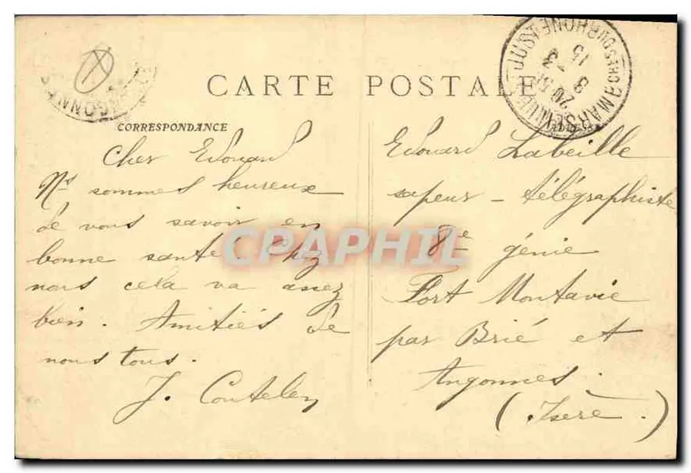 Saint-Rémy - O Arco do Triunfo — Bilhete postal antigo n°11, editor não visível - Verso
