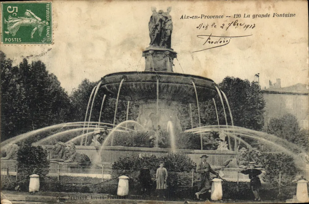 Aix-en-Provence — Die Große Fontaine — Sammlung Jaussaud, Aix-en-Provence - Vorderseite