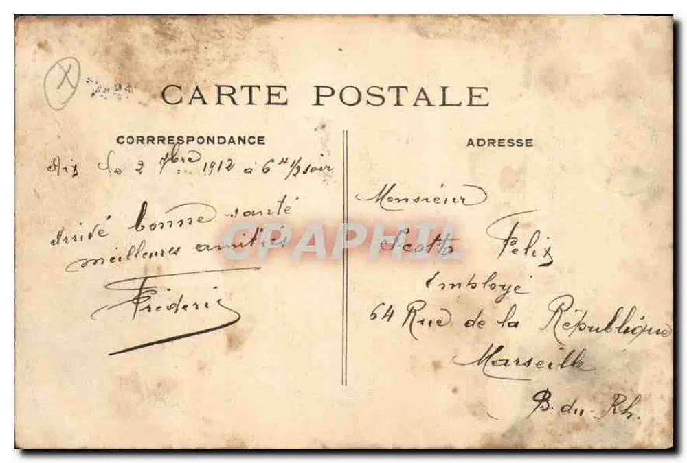 Aix-en-Provence — Die Große Fontaine — Sammlung Jaussaud, Aix-en-Provence - Rückseite