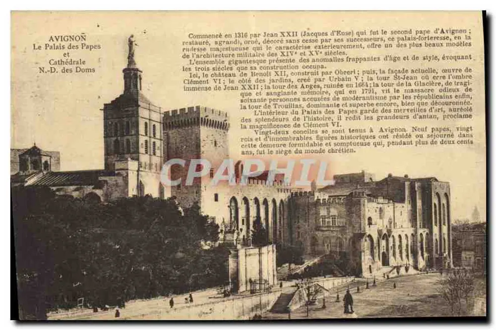 Avignon — Das Palais des Papes und die Kathedrale N.-D. des Doms — Künstlerische Ausgabe IDEALIS, Château-Mondard - Vorderseite