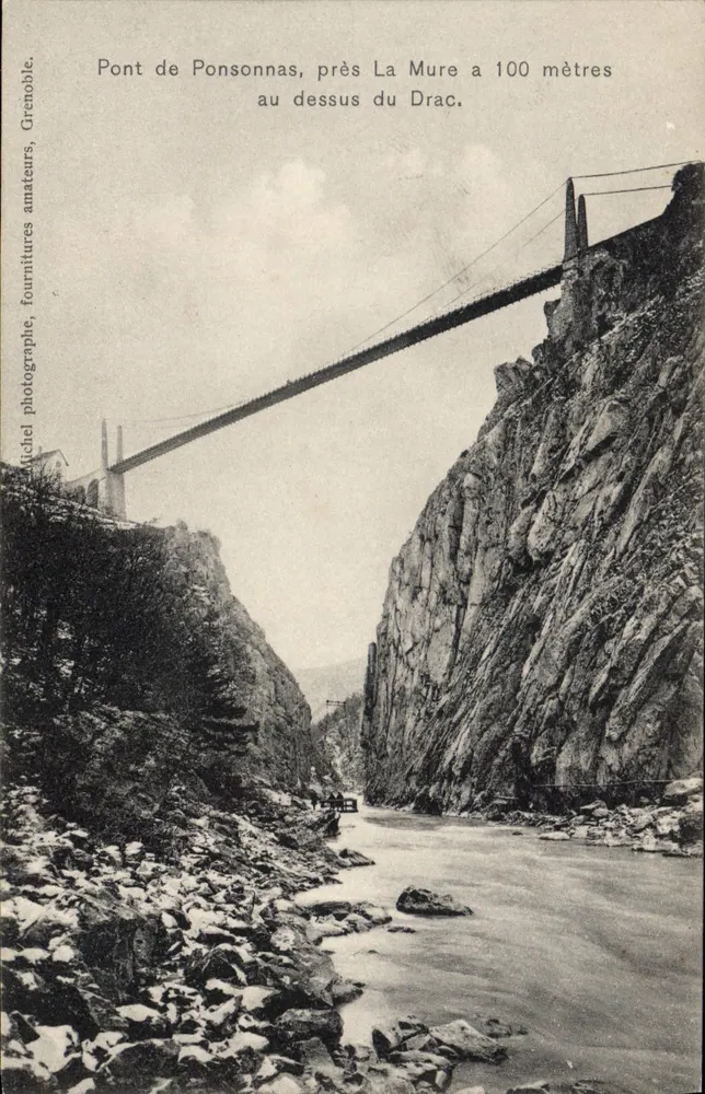 Pont de Ponsonnas in der Nähe von La Mure — 100 Meter über dem Drac — Fotografie von Michel, Grenoble - Vorderseite