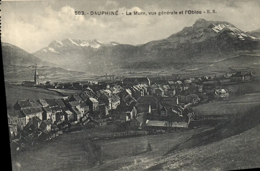 La Mure, vista geral e o Oblou — Dauphiné — E.R. n°583 - Frente