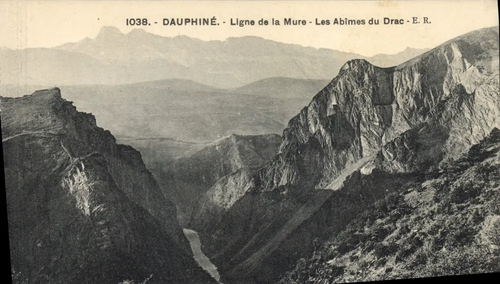 Die Abîmes du Drac - Dauphiné - Ligne de la Mure - E.R. - n° 1038 - Vorderseite