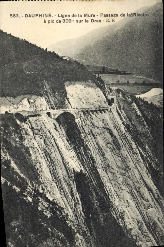 DAUPHINÉ - Linie der Mure - Rivoire Pass, 300m Absturz über den Drac - E.R. n°563 - Vorderseite