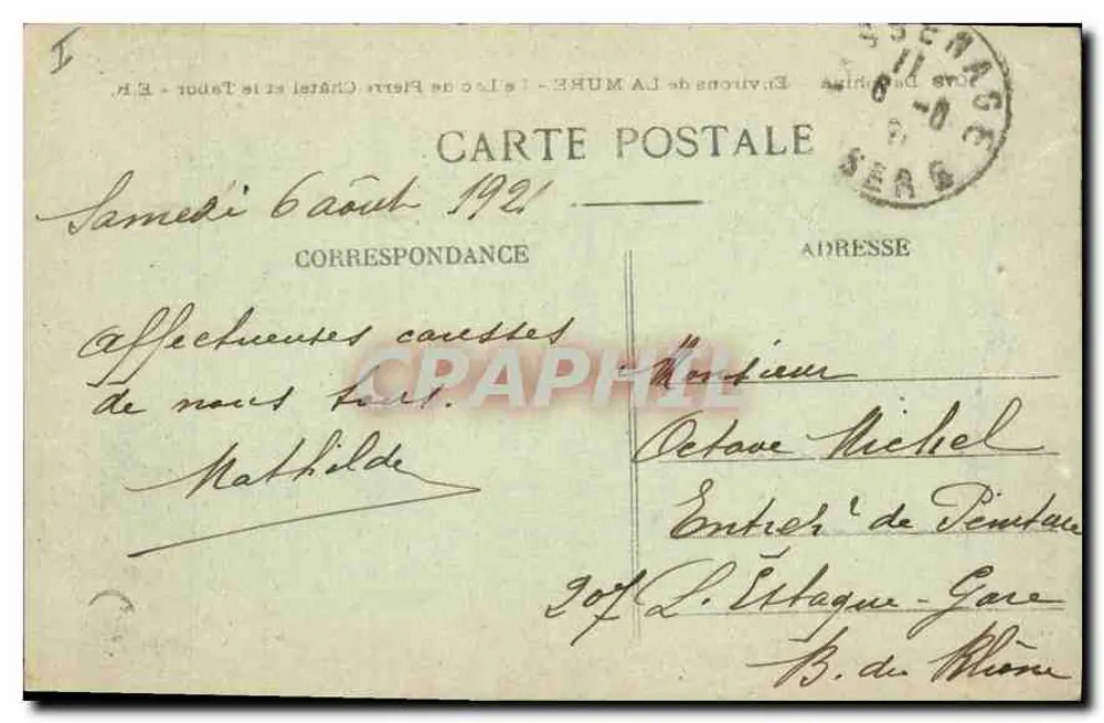 Dauphiné – Arredores de LA MURE – O Lago de Pierre-Châtel e o Tabor – E.R. - Verso