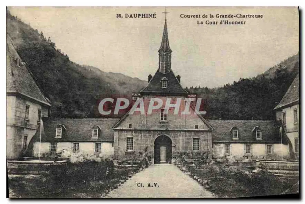 Abtei La Grande-Chartreuse — Der Ehrenhof — CI. A.V. - Vorderseite