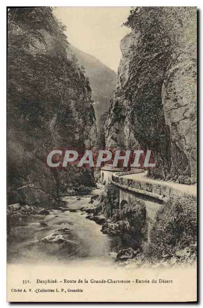 Route de la Grande-Chartreuse - Eintritt in das Desert — Dauphiné — Cliché A. V. — Sammlung L. P., Grenoble - Vorderseite