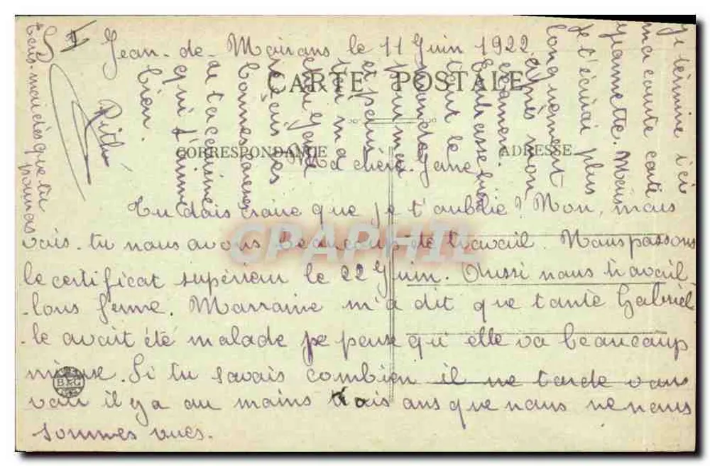 Dauphiné — Mosteiro da Grande Chartreuse — A Capela — CI. A.V. n°356 - Verso