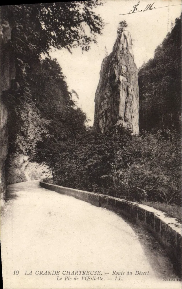 La Grande Chartreuse — Der Gipfel von l'Éillette — Route du Désert — LL. — Selecta - Vorderseite
