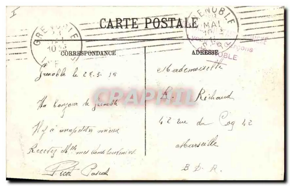 La Grande Chartreuse — Der Gipfel von l'Éillette — Route du Désert — LL. — Selecta - Rückseite