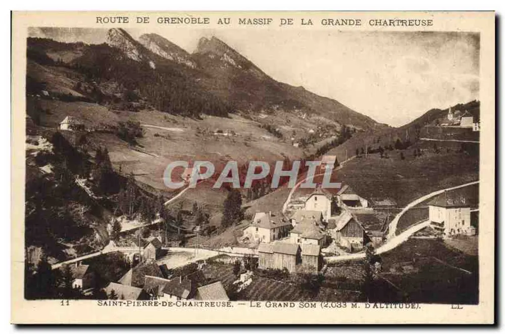 Saint-Pierre-de-Chartreuse — O Grande Som (2.033 m de altitude) — Estrada de Grenoble para o maciço da Grande Chartreuse — Editor Lévy e Neudorff, 44, rue Lattelier, Paris - Frente