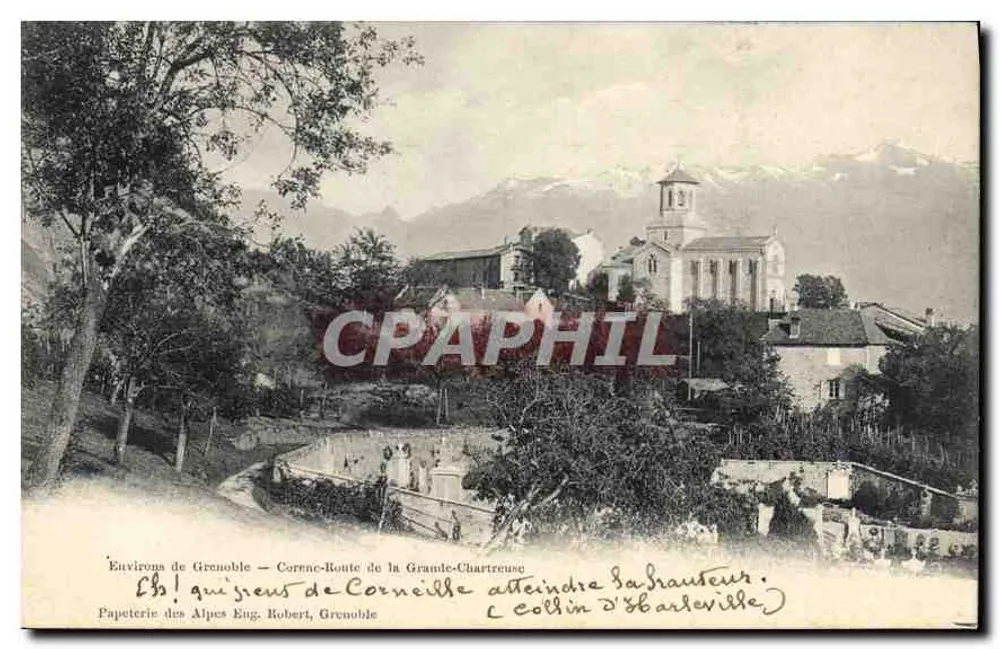 Cornelle — Route van de Grande-Chartreuse — Heuvel van Harbeville — Papeterie des Alpes, Eug. Robert, Grenoble - Voorkant