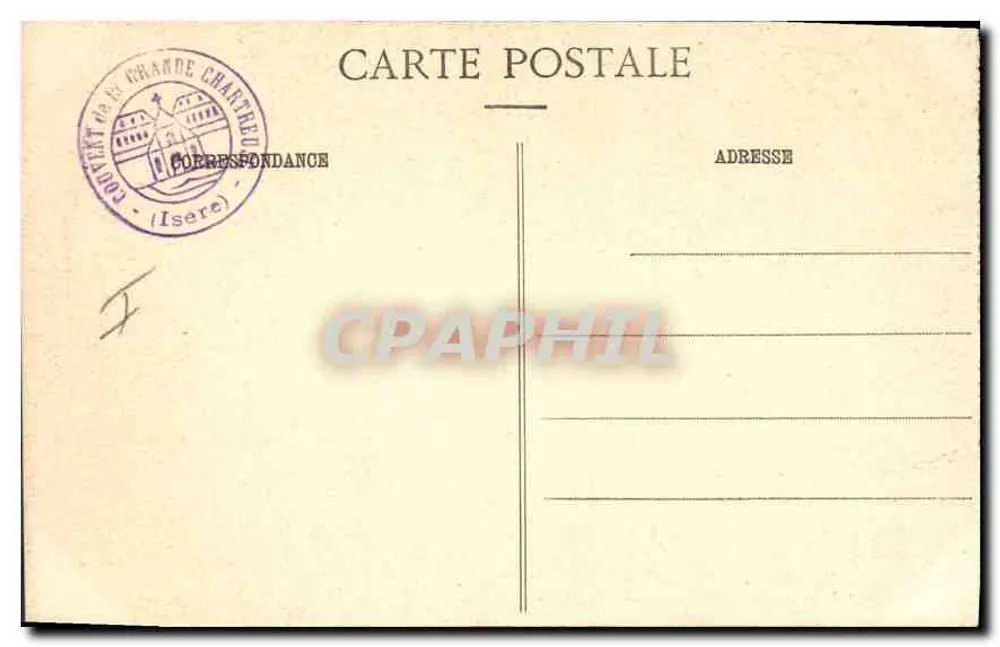 Rodovia da Grande-Chartreuse - O Deserto - J. G. édit. Voiron - Verso