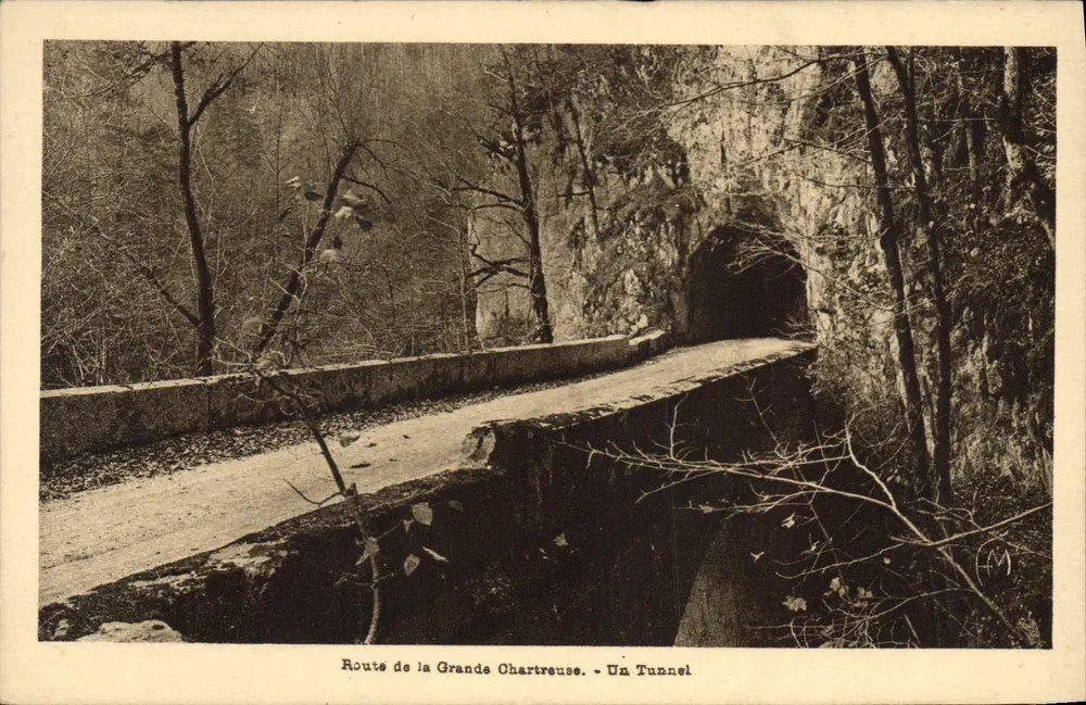Carretera de la Grande Chartreuse — Un Túnel — Ediciones Martinotto Frères - Anverso
