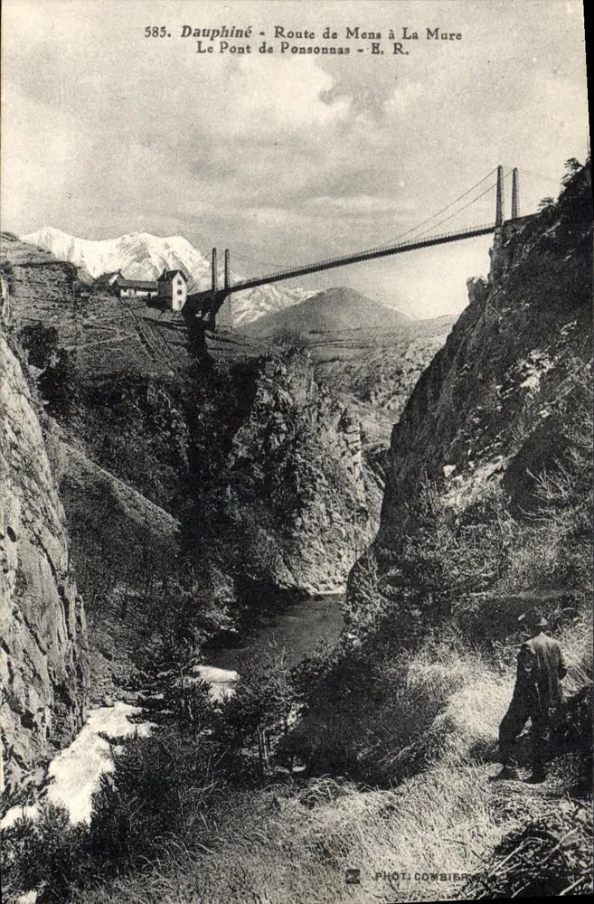 Brücke von Ponsonnas - Dauphiné - Route von Mens nach La Mure - Phot. Combier - Vorderseite