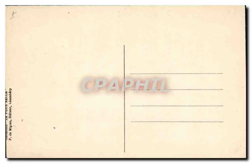 Val d'Isère vista do colo de l'Iseran (2769 m) — cartão postal n°2539 — editor R. de Mijieu, Chambéry - Verso