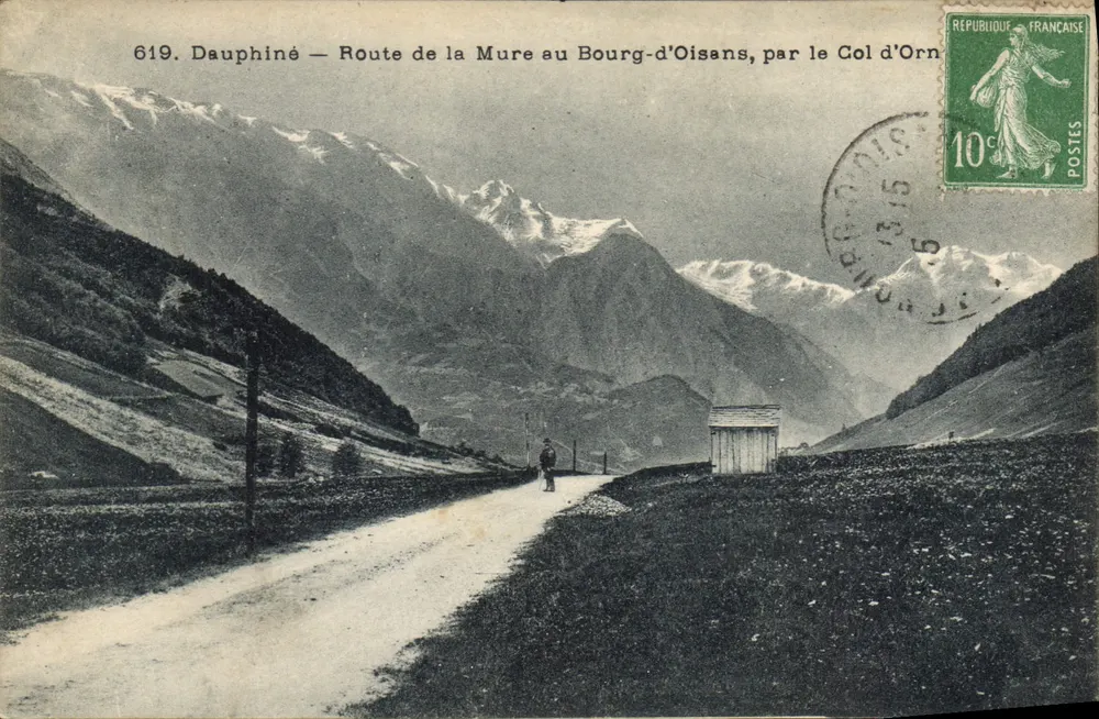 Dauphiné — Estrada da Mure ao Bourg-d'Oisans, pelo Col d'Orn — editor anônimo, n° 619 - Frente