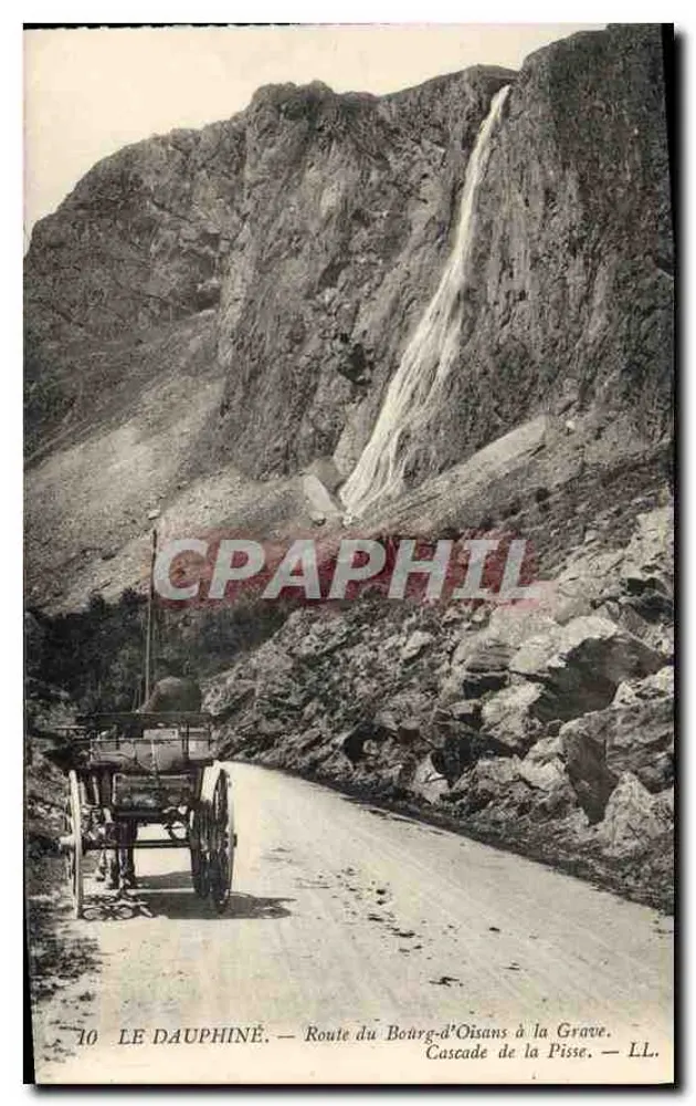 Das Dauphiné — Route von Bourg-d'Oisans nach La Grave. Wasserfall der Pisse — LL. n°10 - Vorderseite