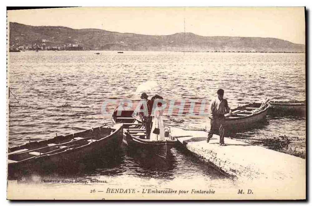Hendaye - Die Anlegestelle nach Fontarabie — Phototypie Marcel Delbey, Bordeaux - Vorderseite