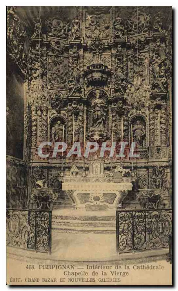 Perpignan — Innenansicht der Kathedrale, Kapelle der Jungfrau — Verlag Grand Bazar und Neue Galerien - Vorderseite