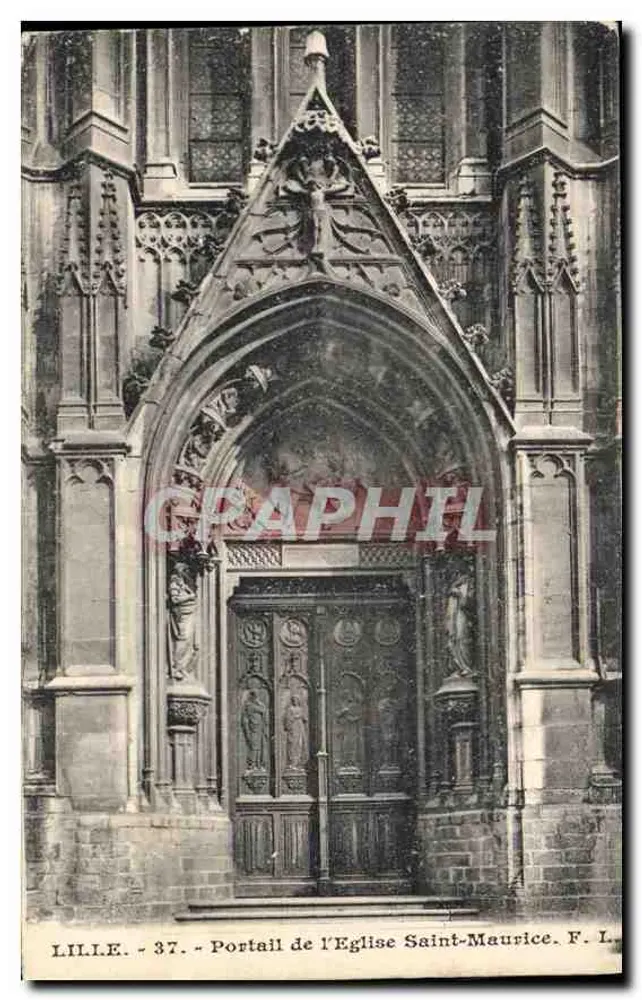 Lille - Portal der Kirche Saint-Maurice - F. L. - Vorderseite