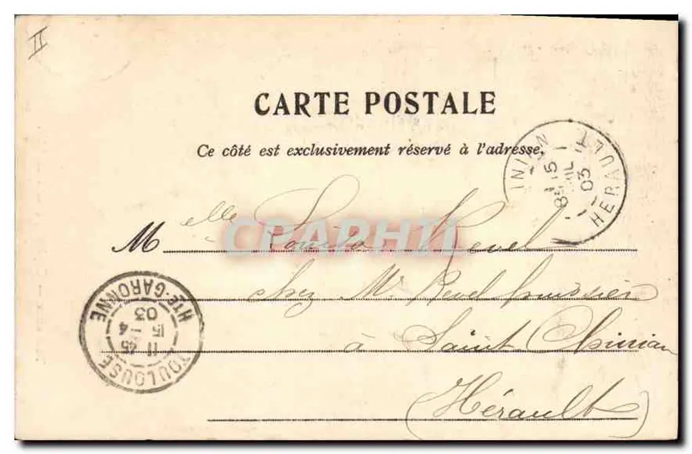 Toulouse — Capitolo, cortile di Henri IV — Edizione delle Gallerie Parigine - Verso