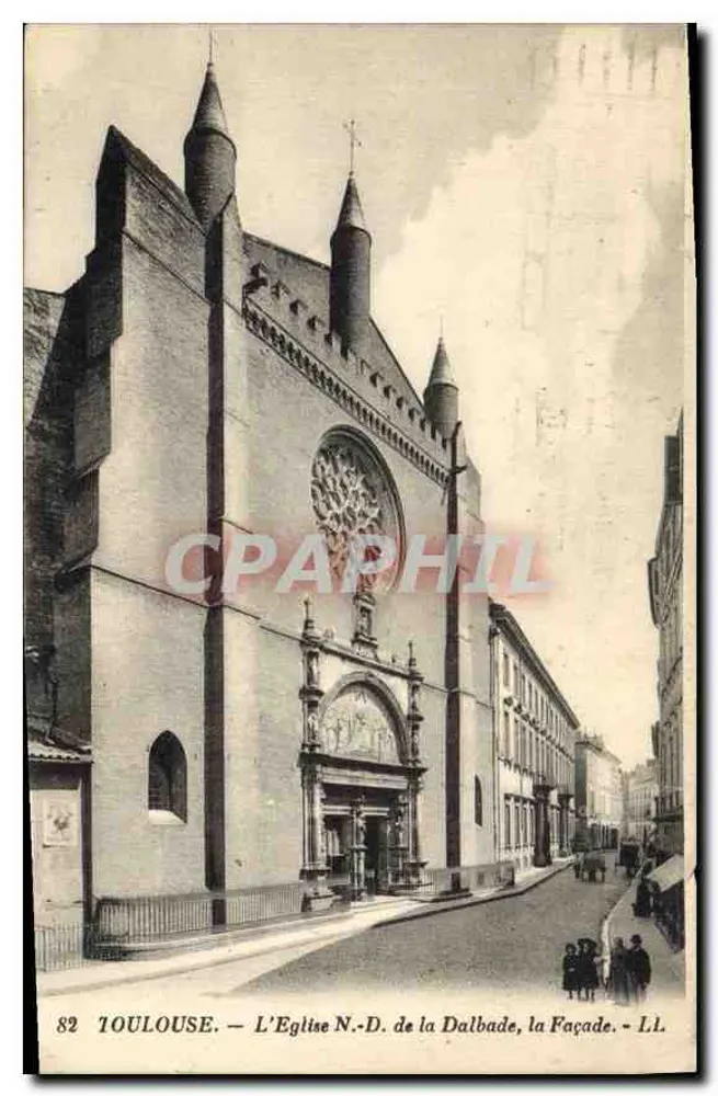 Toulouse — Die Kirche N.-D. de la Dalbade, die Fassade — LL - Vorderseite