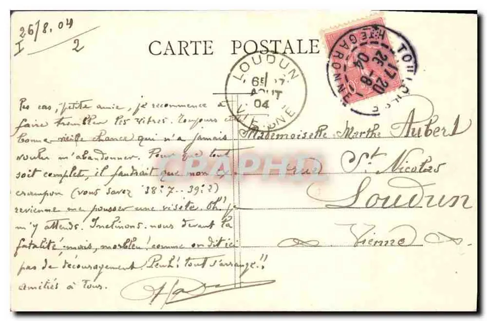 Toulouse — Wewnętrzny dziedziniec (Liceum Jacobinów) — Phototypie Laborchie (A. Tranlou) - Rewers