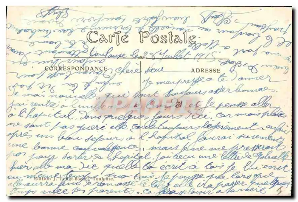 Toulouse — O Donjon — Editor J. Longti, n°41 - Verso