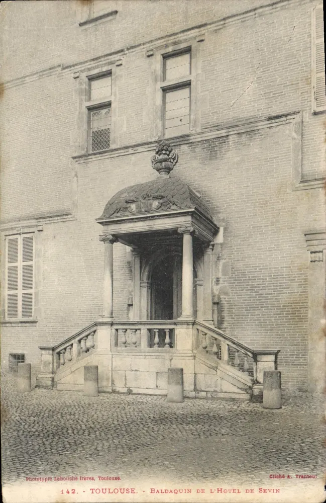 Toulouse — Baldaquin des Hôtel de Sevin — Phototypie Labouché Frères, Toulouse, n°142 - Vorderseite