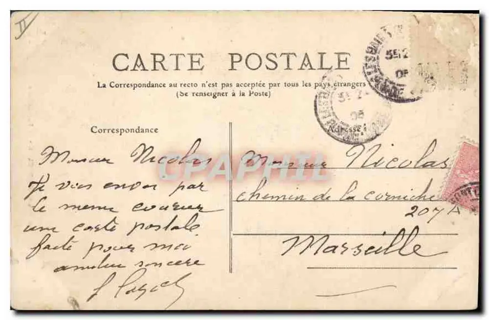 La Bourboule - O Funicular — A Auvergne, M.T. n°40 - Verso