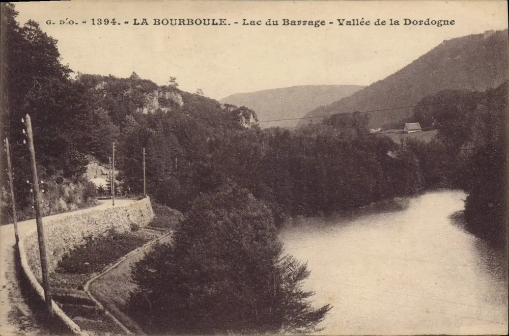 La Bourboule - See des Staudamms - Tal der Dordogne — G. D'O. n°1394 - Vorderseite