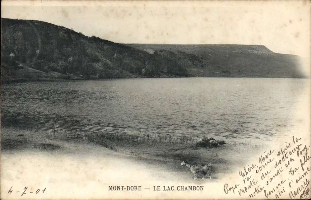 Mont-Dore — O Lago Chambon — editor desconhecido, n° h-7-01 - Frente