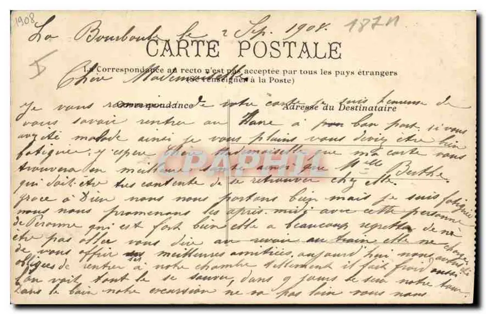 As Chaminés do Diabo - Mont-Dore - Auvergne — editor não identificado, número de série não visível - Verso