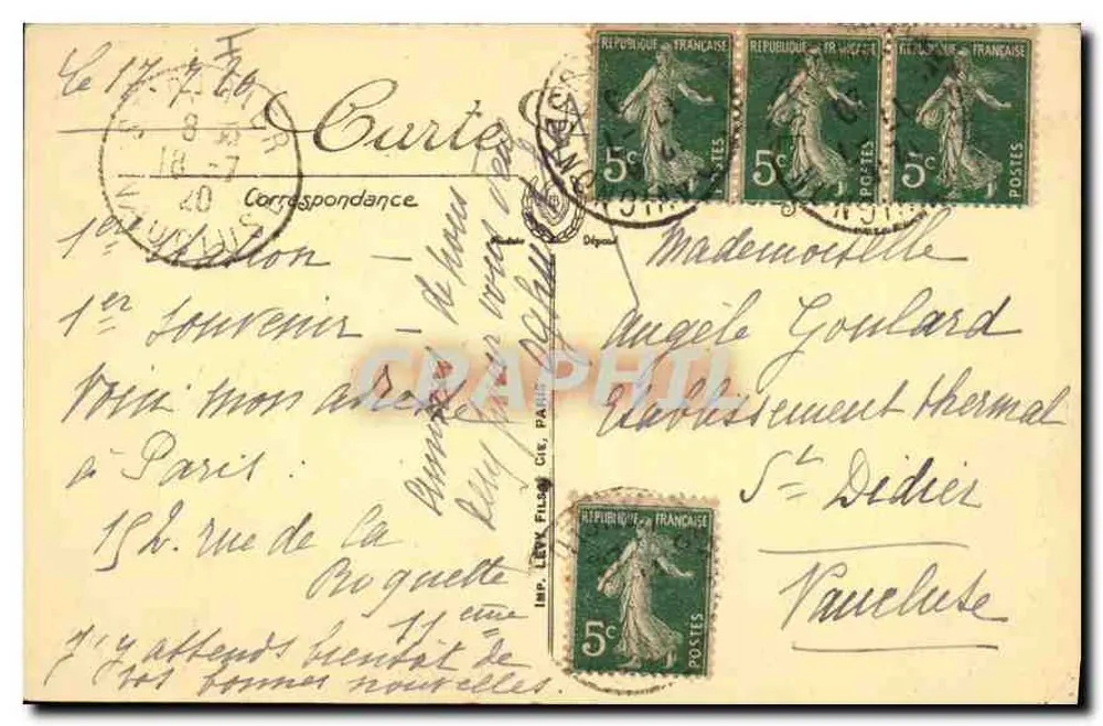 Avignon — Fontäne des Parks — LL. n°34 - Rückseite