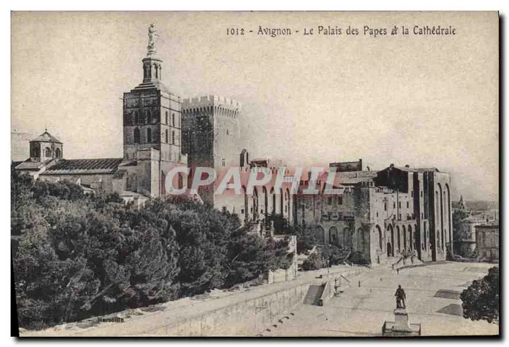 Avignon - Das Palais des Papes und die Kathedrale — Harsvillle, n° 1012 - Vorderseite