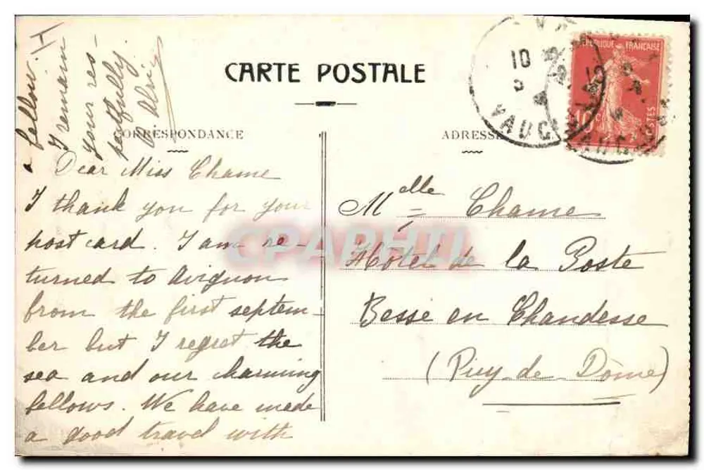 Avignon - Palácio dos Papas, vista principal — Edit. P. Reynard, A la Havane, Avignon - Verso